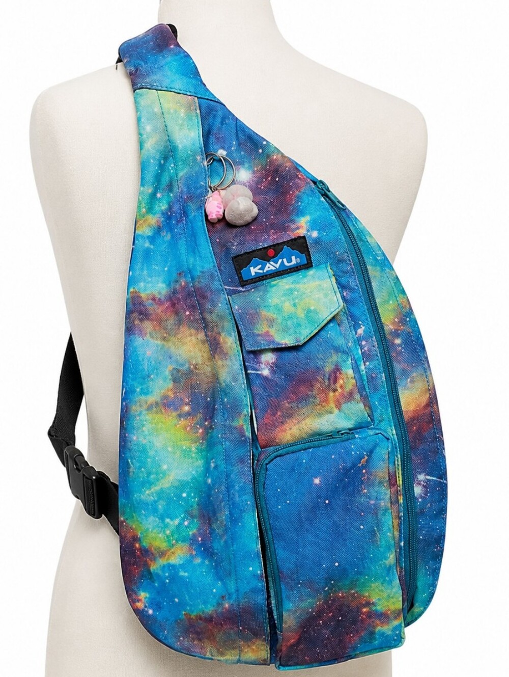 KAVU | Galaxy Sling Backpack Crossbody Outdoor Travel Bag Organizer Blue Multi